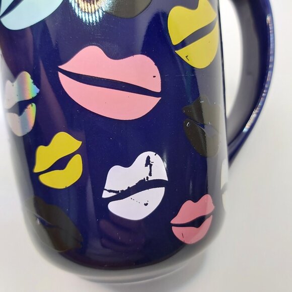 Davids Tea Nordic Mug Color Changing Lips Kiss Valentine Blue Infuser and Lid - Picture 10 of 12